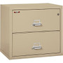 FireKing; UL 1-Hour Lateral File, 2 Drawers, 27 7/8 inch;H x 31 inch;W x 22 1/8 inch;D, Parchment, Dock-To-Dock Delivery