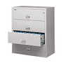 FireKing; UL 1-Hour Lateral File, 4 Drawers, 52 3/4 inch;H x 44 1/2 inch;W x 22 1/8 inch;D, Platinum, White Glove Delivery