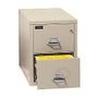 FireKing; UL 1-Hour Vertical File, 2 Drawers, Letter Size, 27 3/4 inch;H x 17 3/4 inch;W x 31 5/8 inch;D, Parchment, White Glove Delivery