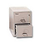 FireKing; UL 1-Hour Vertical File, 2 Drawers, Letter Size, 27 3/4 inch;H x 17 3/4 inch;W x 31 5/8 inch;D, Platinum, White Glove Delivery