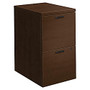 HON 10500 Srs Mocha Laminate Furniture Components - 15.8 inch; x 22.8 inch; x 28 inch; - 3 x File Drawer(s) - Single Pedestal - Flat Edge - Finish: Mocha Laminate, Thermofused Laminate (TFL)