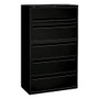 HON; Brigade; 700 Series Lateral File, 5 Drawers, 67 inch;H x 42 inch;W x 19 1/4 inch;D, Black
