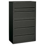 HON; Brigade; 700 Series Lateral File, 5 Drawers, 67 inch;H x 42 inch;W x 19 1/4 inch;D, Charcoal