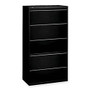 HON; Lateral File With Lock, 5 Drawers, 67 inch;H x 36 inch;W x 19 1/4 inch;D, Black