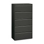 HON; Lateral File With Lock, 5 Drawers, 67 inch;H x 36 inch;W x 19 1/4 inch;D, Charcoal