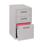 Lorell; 20 inch; Box/Box/File Mobile Pedestal File With 1 Divider, 28 inch;H x 15 inch;W x 20 inch;D, Putty