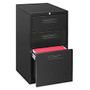 Lorell; 23 inch; Box/Box/File Mobile Pedestal File With 1 Divider, 28 inch;H x 15 inch;W x 23 inch;D, Black