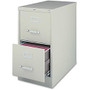 Lorell; Commercial-Grade Vertical File, Legal Size, 2 Drawers, 28 3/8 inch;H x 18 inch;W x 26 1/2 inch;D, Light Gray
