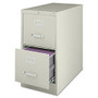 Lorell; Deep Vertical File With Lock, 2 Drawers, 28 3/8 inch;H x 15 inch;W x 25 inch;D, Putty