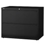 Lorell; Lateral File, 2 Drawers, 28 inch;H x 36 inch;W x 18 5/8 inch;D, Black