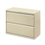 Lorell; Lateral File, 2 Drawers, 28 inch;H x 36 inch;W x 18 5/8 inch;D, Putty