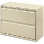 Lorell; Lateral File, 2 Drawers, 28 inch;H x 42 inch;W x 18 5/8 inch;D, Putty