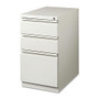 Lorell; Mobile Box/Box/File Pedestal, 27 3/4 inch;H x 15 inch;W x 19 7/8 inch;D, Light Gray