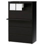 Lorell; Telescoping Suspension Lateral File, 5 Drawers, 67 5/8 inch;H x 36 inch;W x 18 5/8 inch;D, Black