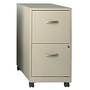 Realspace; 2-Drawer File With Caster Kit, 24 1/2 inch;H x 14 1/4 inch;W x 18 inch;D, 30% Recycled, Stone