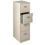 Realspace; 4-Drawer File Cabinet, 46 3/8 inch;H x 14 1/4 inch;W x 18 inch;D, 30% Recycled, Stone