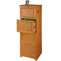Realspace; Magellan Collection 4-Drawer Vertical File Cabinet, 54 inch;H x 18 3/4 inch;W x 19 inch;D, Honey Maple