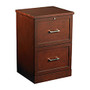 Realspace; Premium Vertical File Cabinet, 28 inch;H x 19 inch;W x 17 inch;D, Mahogany