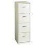 Realspace; Smart File Steel Letter-Size File Cabinet, 4 Drawers, 46 3/8 inch;H x 14 1/4 inch;W x 18 inch;D, Pearl White