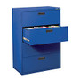 Sandusky; 400 Series Steel Lateral File Cabinet, 4-Drawers, 50 5/8 inch;H x 30 inch;W x 18 inch;D, Blue