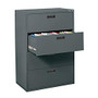 Sandusky; 400 Series Steel Lateral File Cabinet, 4-Drawers, 50 5/8 inch;H x 30 inch;W x 18 inch;D, Charcoal