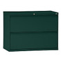 Sandusky; 800 Series Steel Lateral File Cabinet, 2-Drawers, 28 3/8 inch;H x 30 inch;W x 19 1/4 inch;D, Forest Green