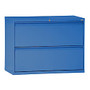 Sandusky; 800 Series Steel Lateral File Cabinet, 2-Drawers, 28 3/8 inch;H x 36 inch;W x 19 1/4 inch;D, Blue