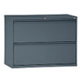 Sandusky; 800 Series Steel Lateral File Cabinet, 2-Drawers, 28 3/8 inch;H x 36 inch;W x 19 1/4 inch;D, Charcoal