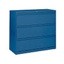 Sandusky; 800 Series Steel Lateral File Cabinet, 3-Drawers, 40 7/8 inch;H x 36 inch;W x 19 1/4 inch;D, Blue