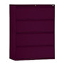 Sandusky; 800 Series Steel Lateral File Cabinet, 4-Drawers, 53 1/4 inch;H x 30 inch;W x 19 1/4 inch;D, Burgundy