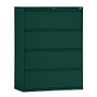 Sandusky; 800 Series Steel Lateral File Cabinet, 4-Drawers, 53 1/4 inch;H x 42 inch;W x 19 1/4 inch;D, Forest Green