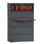 Sandusky; 800 Series Steel Lateral File Cabinet, 5-Drawers, 66 3/8 inch;H x 36 inch;W x 19 1/4 inch;D, Charcoal