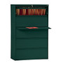 Sandusky; 800 Series Steel Lateral File Cabinet, 5-Drawers, 66 3/8 inch;H x 42 inch;W x 19 1/4 inch;D, Forest Green