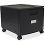 Storex 18 inch; Single File Drawer - 18.3 inch; x 14.8 inch; x 12.8 inch; - 1 x Drawer(s) for File - Letter, Legal - Durable, Scratch Resistant, Rust Resistant, Dent Resistant, Key Lock, Stackable, Locking Casters, Label Holder - Black - Steel - Recy
