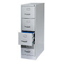 WorkPro; 26 1/2 inch;D Vertical Letter-Size File Cabinet, 4 Drawers, 30% Recycled, Light Gray