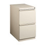 WorkPro; Metal Letter-Size Vertical Mobile Pedestal File, 2-Drawer, 27 3/4 inch;H x 15 inch;W x 19 7/8 inch;D, Putty
