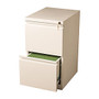 WorkPro; Metal Letter-Size Vertical Mobile Pedestal File, 2-Drawers, 27 3/4 inch;H x 15 inch;W x 19 7/8 inch;D, White