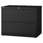 WorkPro; Steel Lateral File, 2-Drawer, 28 inch;H x 36 inch;W x 18 5/8 inch;D, Black