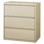 WorkPro; Steel Lateral File, 3-Drawer, 40 1/4 inch;H x 36 inch;W x 18 5/8 inch;D, Putty