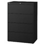 WorkPro; Steel Lateral File, 4-Drawer, 52 1/2 inch;H x 30 inch;W x 18 5/8 inch;D, Black