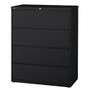 WorkPro; Steel Lateral File, 4-Drawer, 52 1/2 inch;H x 42 inch;W x 18 5/8 inch;D, Black