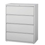 WorkPro; Steel Lateral File, 4-Drawer, 52 1/2 inch;H x 42 inch;W x 18 5/8 inch;D, Light Gray
