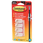 3M&trade; Command&trade; Damage-Free Cord Clips, Medium, White, Pack Of 4