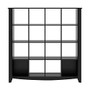 Bush; Aero Bookcase/Room Divider, 16-Shelves, 60 inch;H x 60 inch;W x 18 inch;D, Classic Black, Standard Delivery