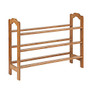 Honey-Can-Do 3-Tier Bamboo Shoe Storage Rack, 21 inch;H x 28 1/2 inch;W x 8 3/4 inch;D, Natural