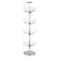 Honey-Can-Do 4-Tier Revolving Shoe Tree, 49 1/4 inch;H x 11 1/2 inch;W x 11 1/2 inch;D, Chrome