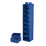 Honey-Can-Do 8-Shelf Hanging Vertical Closet Organizer With 2-Pack Drawers, 54 inch;H x 12 inch;W x 12 inch;D, Navy