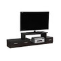 Monarch Specialties Engineered Wood TV Stand, For Flat-Panel TVs Up To 36 inch;, 18 inch;H x 72 inch;W x 16 inch;D, Cappuccino