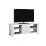 Monarch Specialties Engineered Wood TV Stand, For Flat-Panel TVs Up To 60 inch;, 22 inch;H x 60 inch;W x 16 inch;D, White