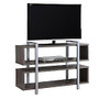 Monarch Specialties MDF Bookcase TV Stand For Flat-Screen TVs Up To 48 inch;, 32 inch;H x 48 inch;W x 16 inch;D, Gray